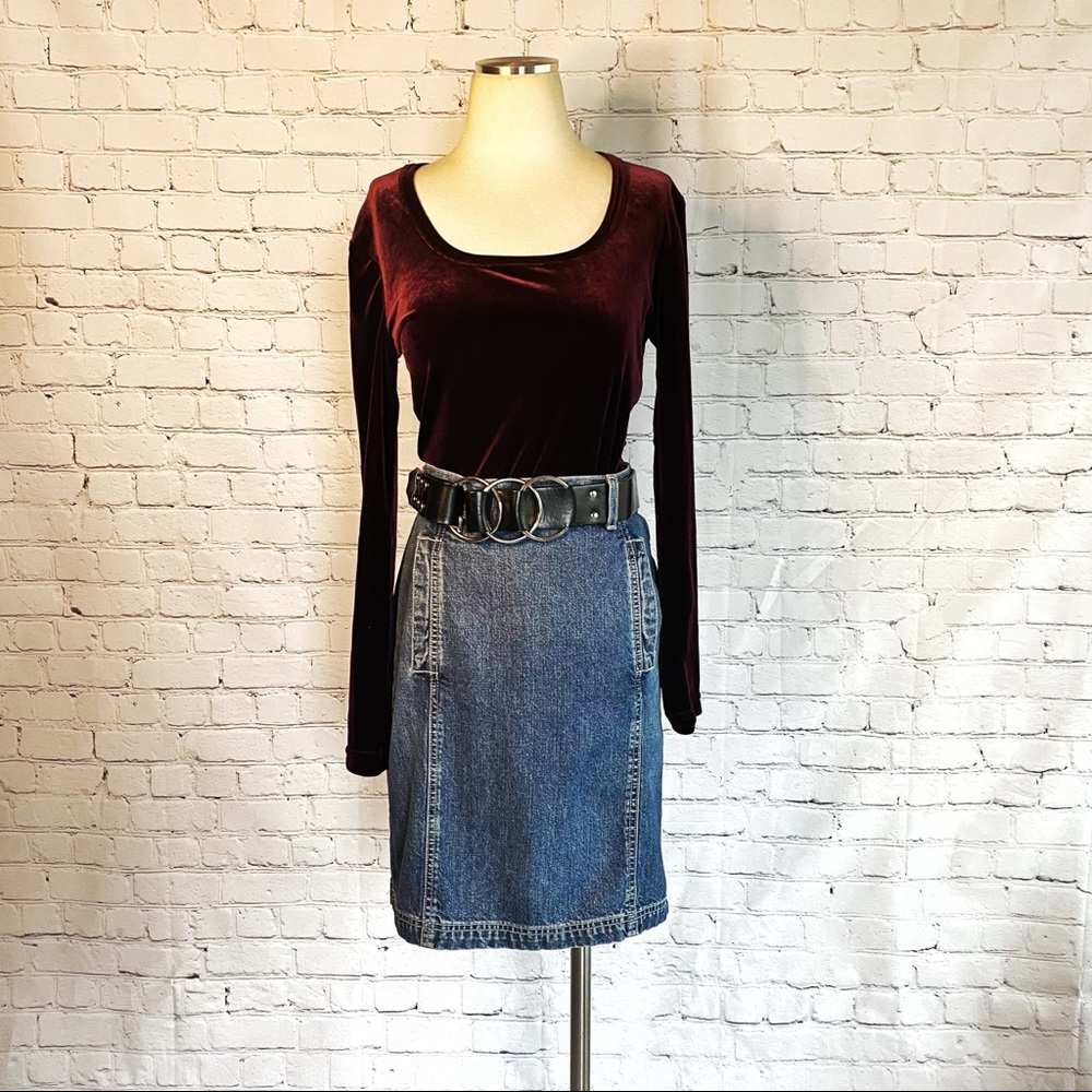 Vintage 90s Y2K Levis Denim Skirt Two Horse Brand